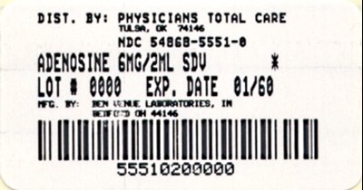 Vial Label For Adenosine Injection Usp 6 mg Per 2 mL (Package Label)
